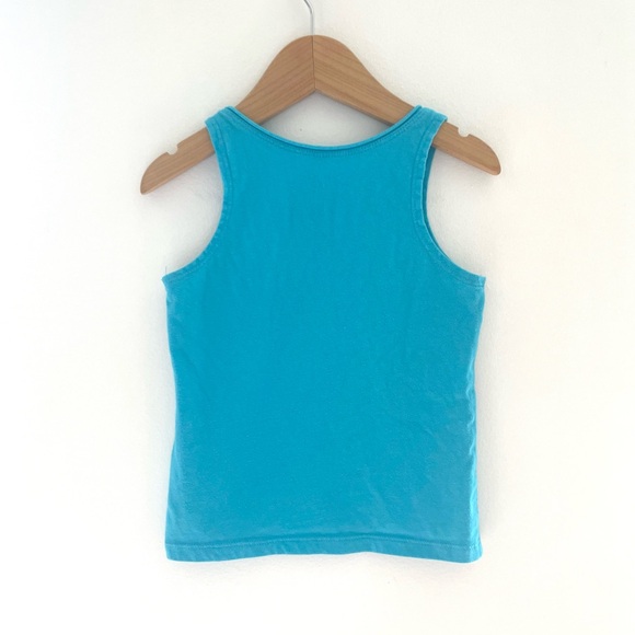 4/$20💥Sequin Waterfall Tank Top, Teal Blue, Sporty Straps, Soft Cotton, Lined - Picture 5 of 9